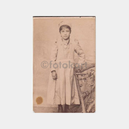 1900 Kız Çocuk Kabinet Stüdyo Fotoğraf