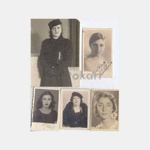 1930 Albümden Çıkma Kadın Foto Lotu - 5 Adet
