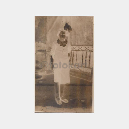 1930 Kadın Negatif Baskı Stüdyo Fotoğraf