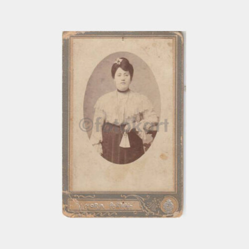 1900 Genç Kadın -Victoria Potrait- Kabinet Fotoğraf