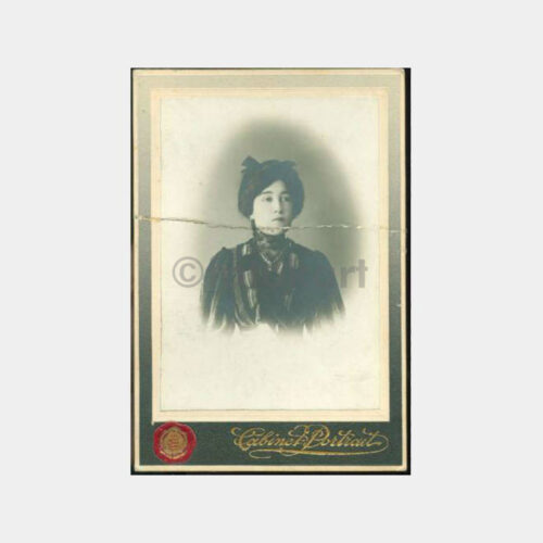 1910 Kadın Kabinet Portrait Stüdyo Fotoğraf