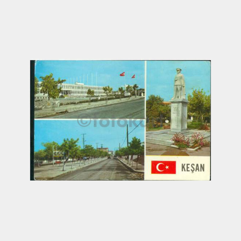 1980 Keşan 3 Değişik Görünüş Kartpostal