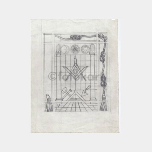 Mason Semboller Konulu Karakalem Resim