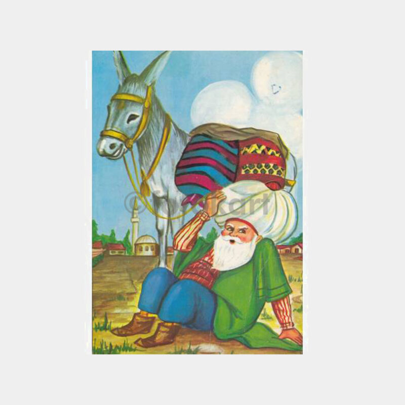 Nasreddin Hoca ve Eşeği Konulu Tebrik Kartı