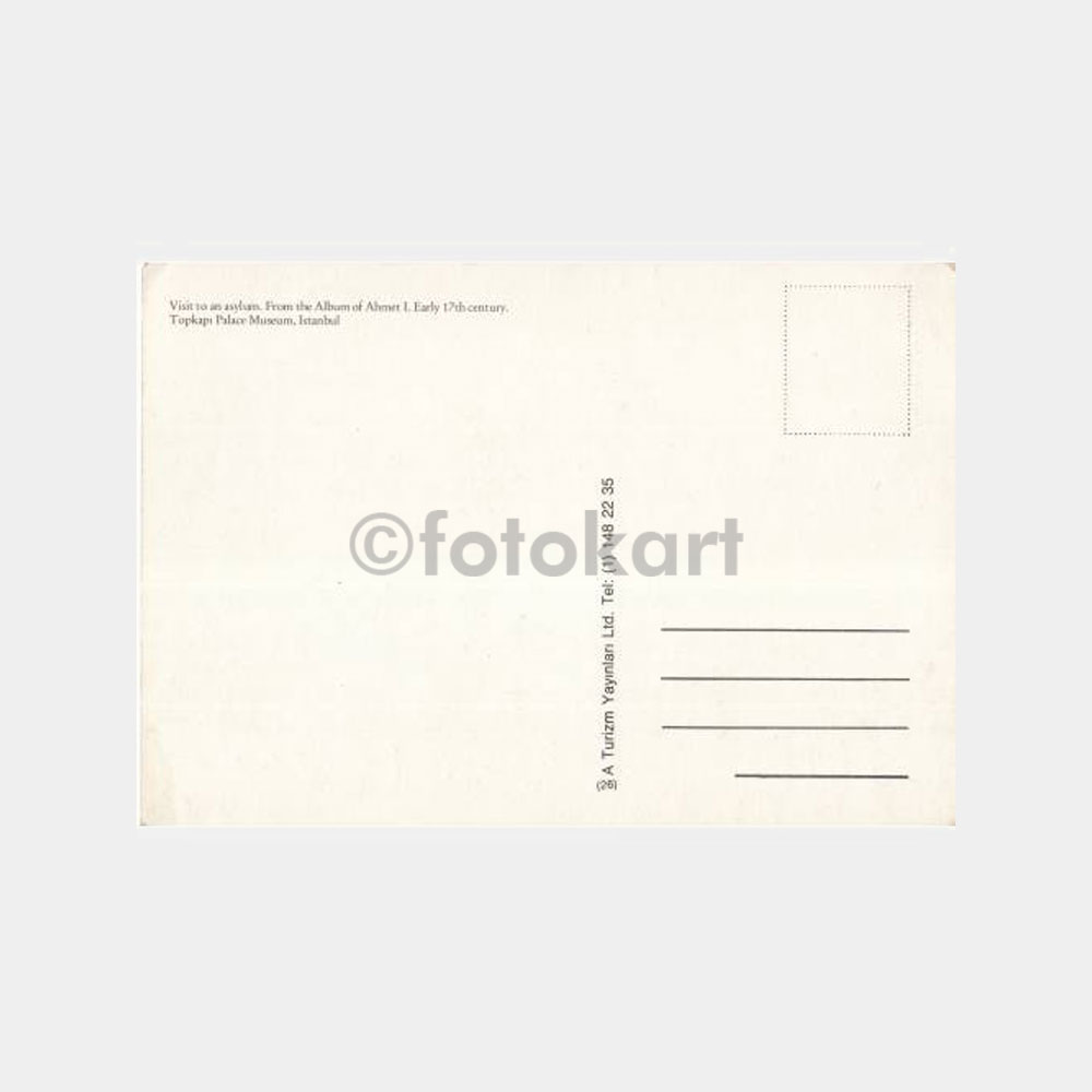 Osmanlı Minyatür Konulu Kartpostal Visit To An Asylum - Görsel 2