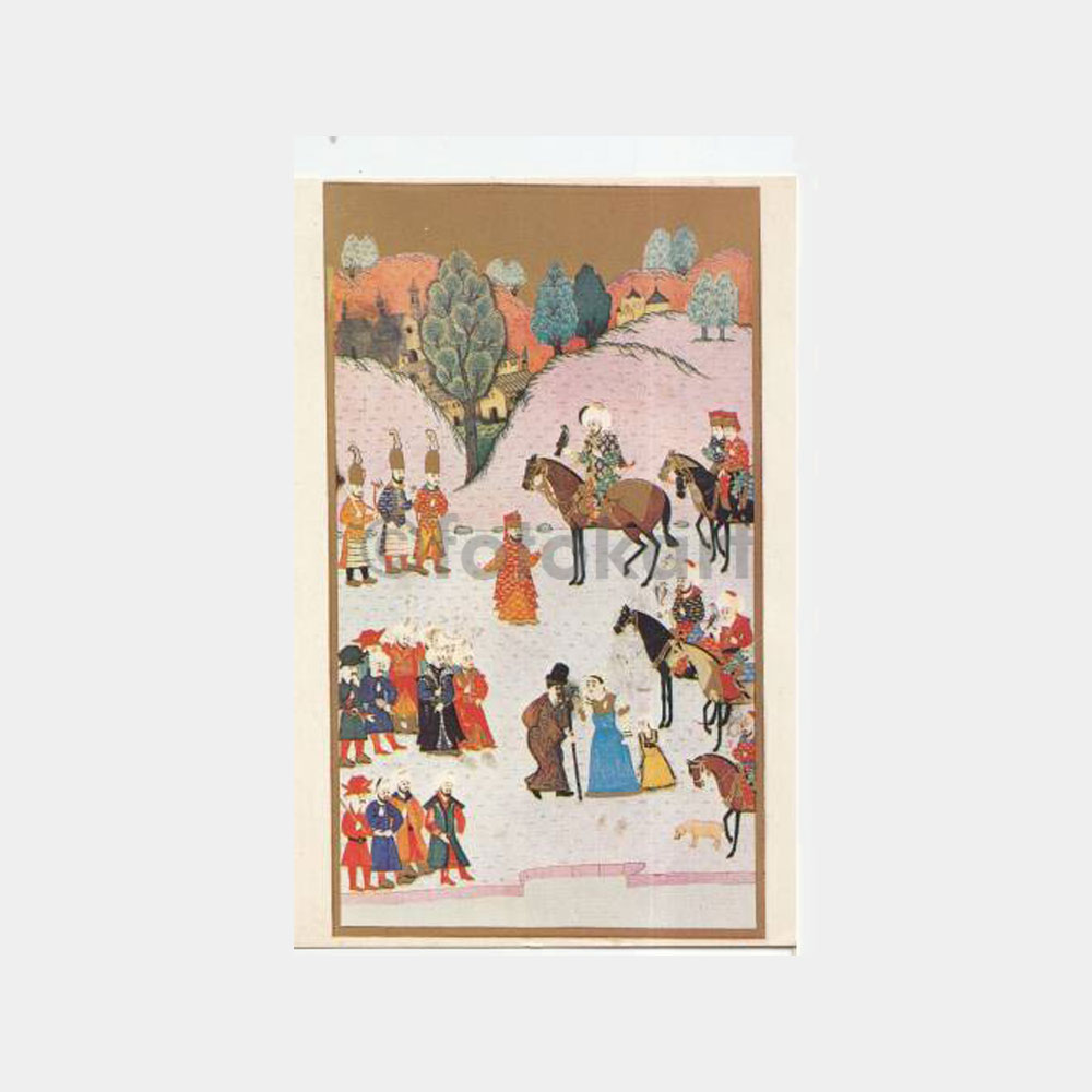 Osmanlı Minyatür Konulu Kartpostal - Nakkaş