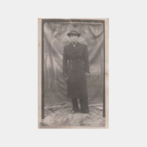 1930 Şapkalı Bay -Arka Plan- Stüdyo Fotoğraf