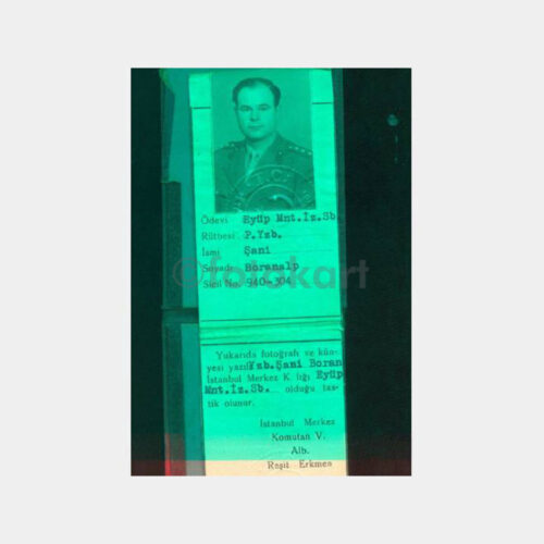 1965 Eski Askeri İnzibat Subay Kimlik Cüzdanı