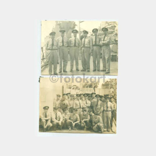 Amerikaya Gemi Almaya Giden Denizci Subaylar 2 Adet Fotoğraf