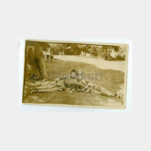 1926 Subay Öğrenciler Parkta Fotoğraf