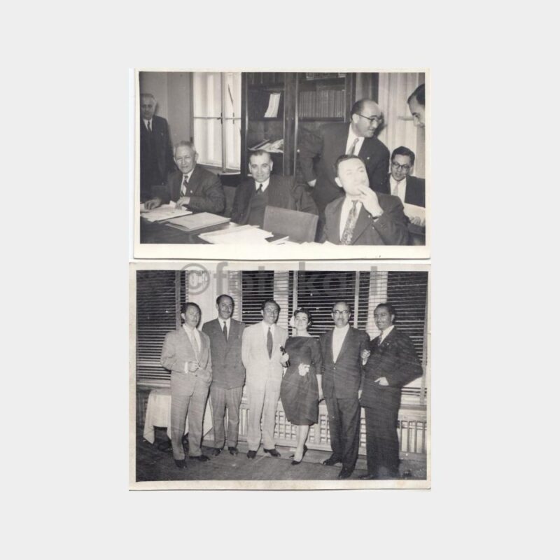 1958 Ankara Bulvar Palas Toplantısı Konulu 2 Adet Fotoğraf