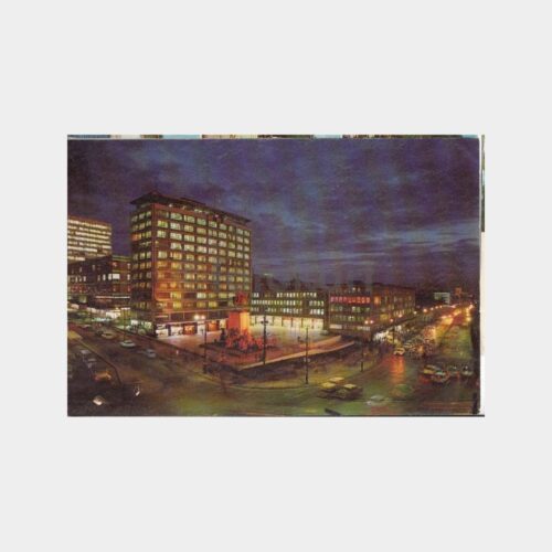 1975 Ankara Ulus Meydanı Gece Görünüş Kartpostal