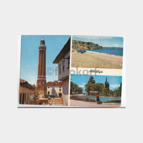 1978 Antalya 3 Değişik Manzara Konulu Kartpostal