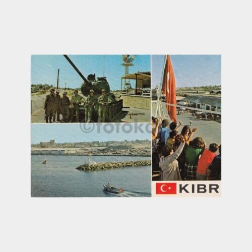 1974 Kıbrıs Magosa Liman Asker Tören Görünüş Kartpostal