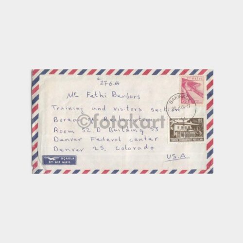 1964 Bakırköy Posta Damgalı Zarf
