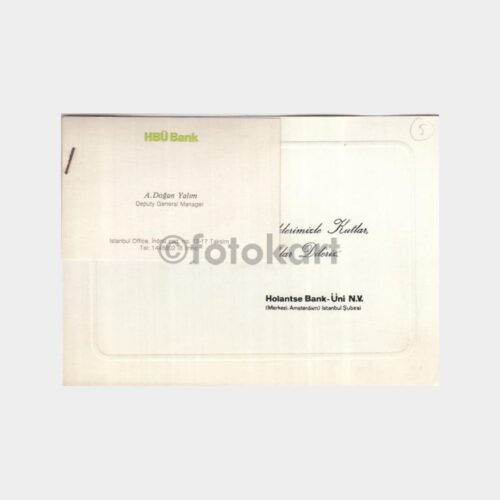 1978 Hollanda Bankası Tebrik Kartı