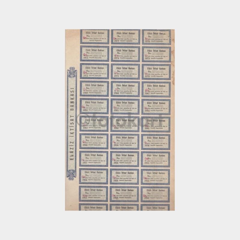 1947 Elazığ İktisat Bankası Hisse Senedi - Görsel 2