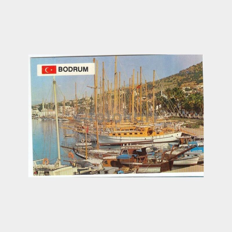 1978 Bodrum Sahili Yatlar Görünüş Kartpostal