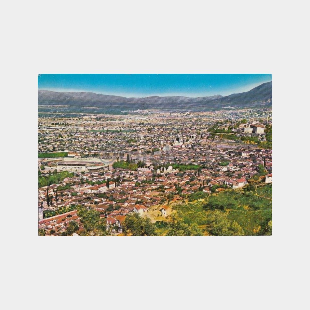 1979 Bursa Genel Görünüş Kartpostal