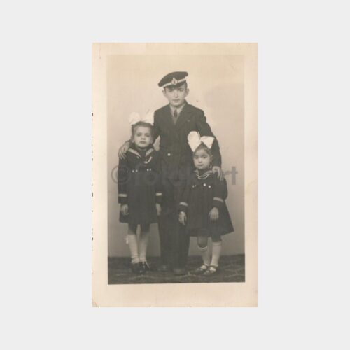 1940 Denizci Çocuklar Stüdyo Fotoğrafı