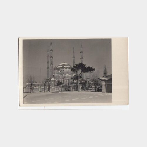1950 Edirne Selimiye Kış Görünüş Kartpostal