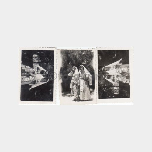 1950 Folklor Kadınlar Konulu 3 Adet Fotoğraf