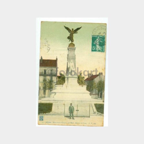 1909 Fransa Dijon Kartı - İstanbul Varış Damgalı