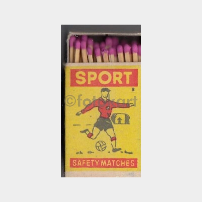 1960 Spor Futbolcu Konulu Yabancı Kibrit Kutusu