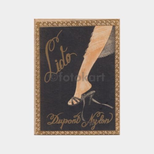 1940 Lido Kadın Çorapları Kutu Kapak Kartonu
