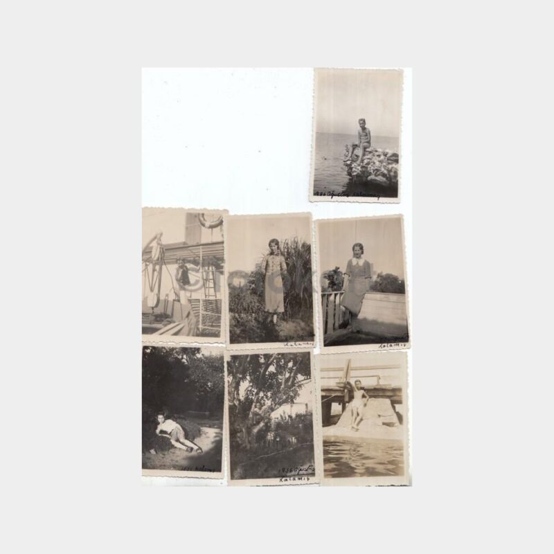 1935 Kalamış İskelesi Kadın Konulu 7 Adet Fotoğrafları