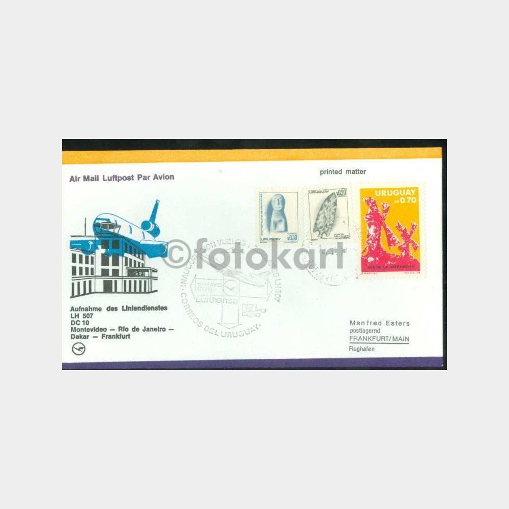 1979 Lufthansa İlk Uçuş FDC - Uruguay