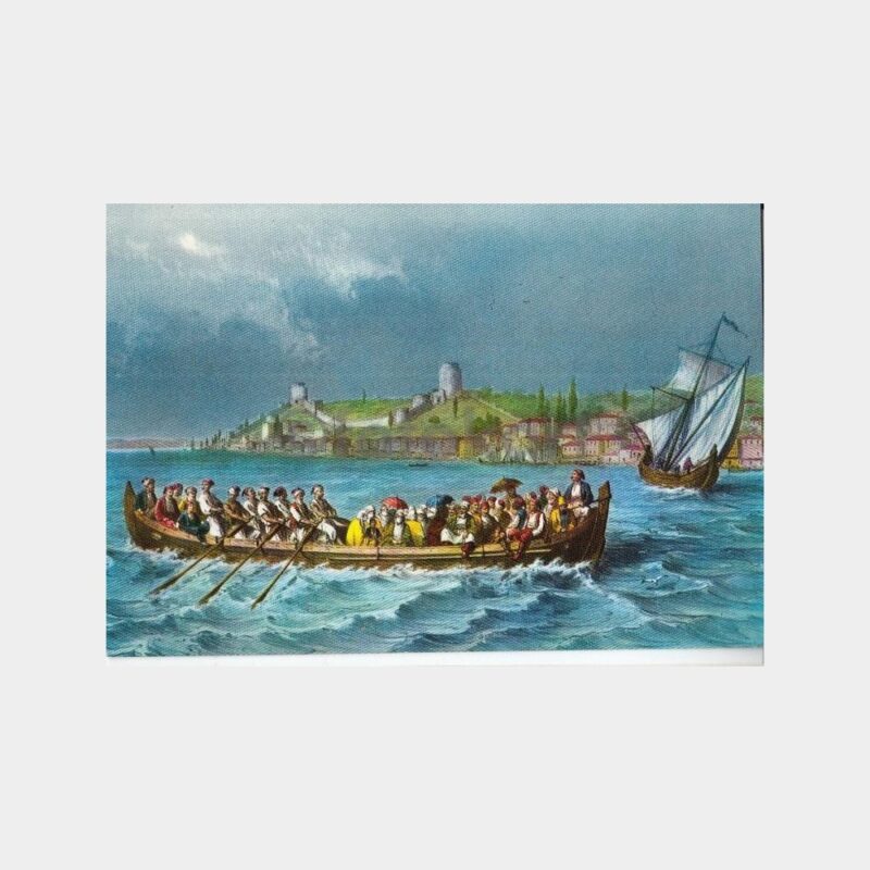 Osmanlı Dönemi Boğaziçi Yolcu Kayığı Kartpostal