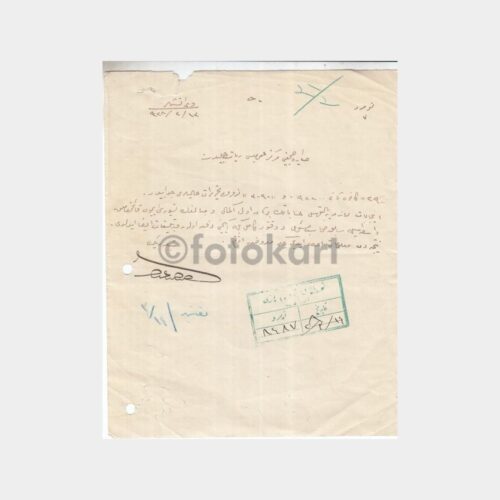 1928 Osmanlıca Dilekçe Yazısı