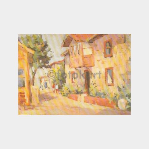 1970 Ressam Gürsel Tunalı -Anadolu Evleri- Tebrik Kartı