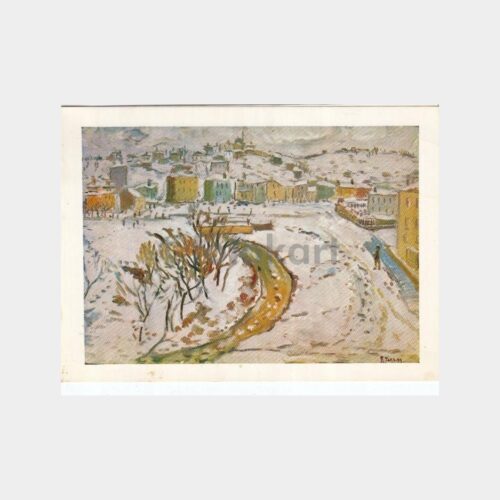 Ressam Eşref Üren - Ankara Kış Tablosu Tebrik Kartı