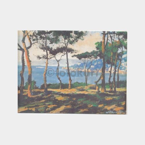 Ressam Ahmet Uzelli - Büyükada Tablosu Tebrik Kartı