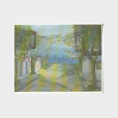 Ressam Boğaziçi Yalı Sokak Tebrik Kartı