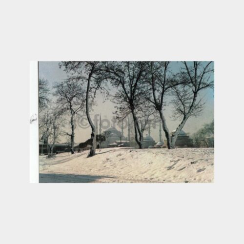 1959 Sultanahmet Camii Kış Görünüş Tebrik Kartı