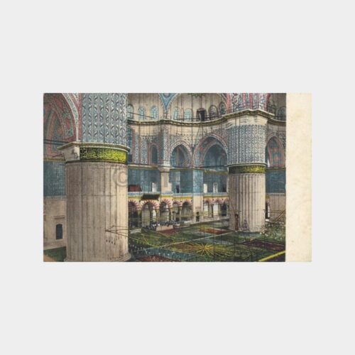 1910 Sultanahmet Camii İçi Görünüş Kartpostal