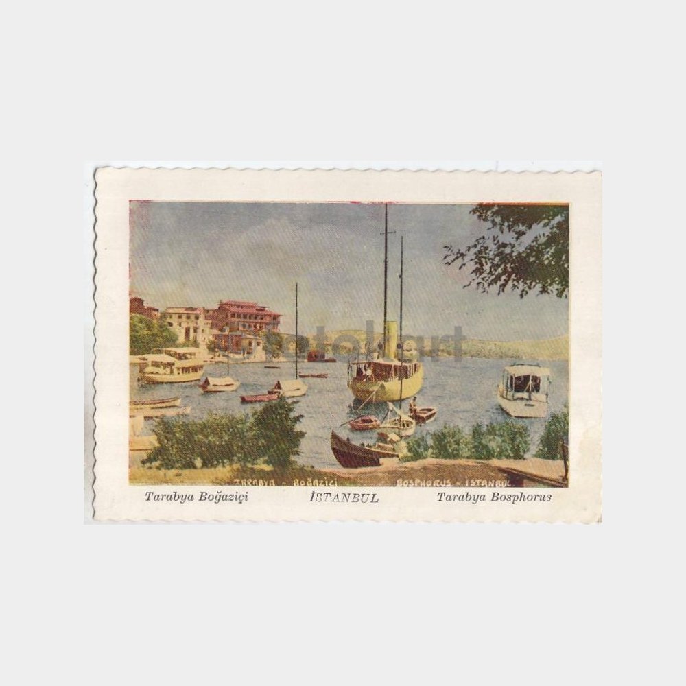 1950 Boğaziçi Tarabya Görünüş -Turistik Kartları- Kartpostal