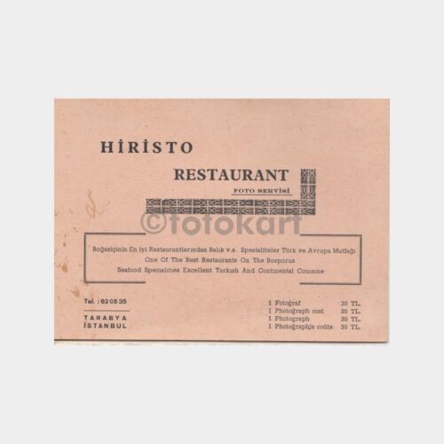 1970 Tarabya Hiristo Restaurant Fotoğraf Kabı