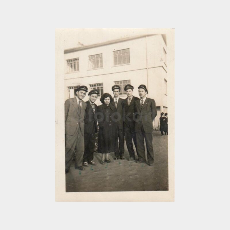 1951 Zonguldak Lisesi Konulu 7 Adet Albüm Fotoğrafı - Görsel 2