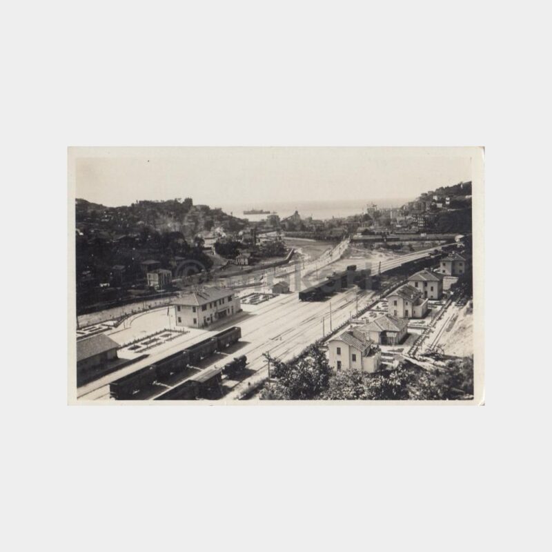 1940 Zonguldak Gar - Mektepliler Pazarı Baskılı Fotokart