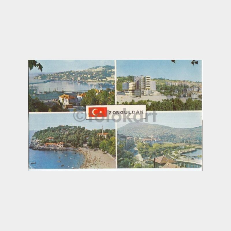 1974 Zonguldak Muhtelif Görünüş Kartpostal