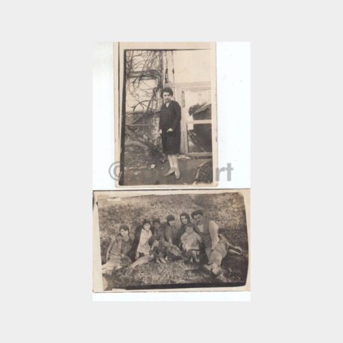 1928 Aile Yaşamından İki Hatıra Konulu Fotoğraf