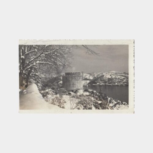 1942 Boğaziçi Hisar Kış Manzarası Görünüş Kartpostal