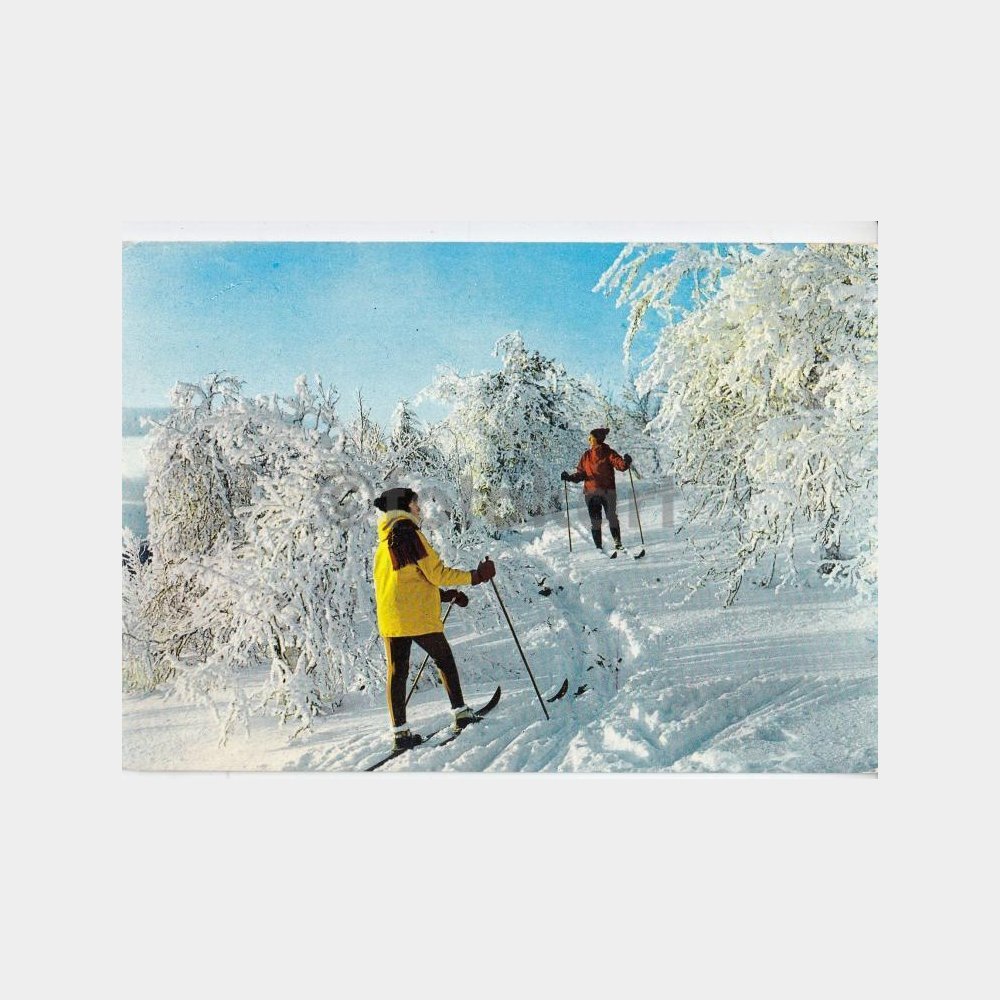 1976 Bursa Uludağ Kayakçılar Görünüş Kartpostal