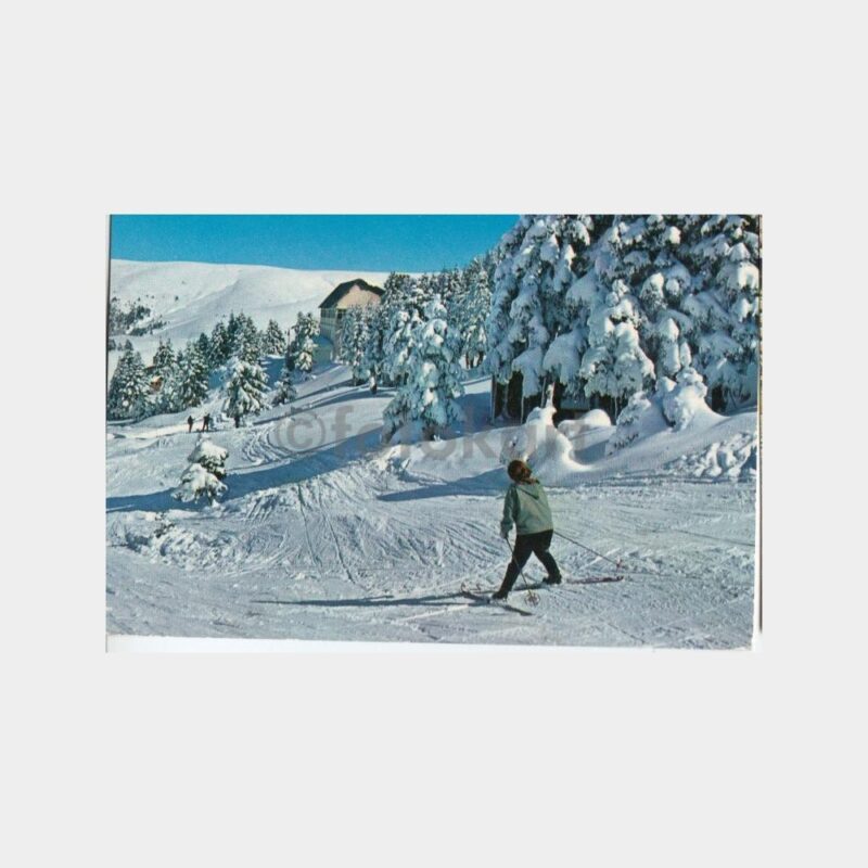 1976 Bursa Uludağ Kayakçılar Konulu Kartpostal