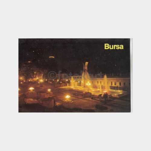 1978 Bursa Koza Hanı Gece Görünüş Kartpostal