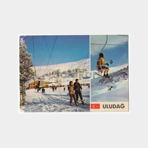 1975 Bursa Uludağ Telesiyej Görünüş Kartpostal